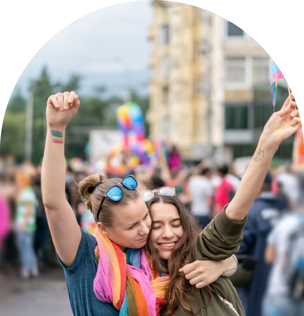 Joyful moment at LGBTQ+ festival