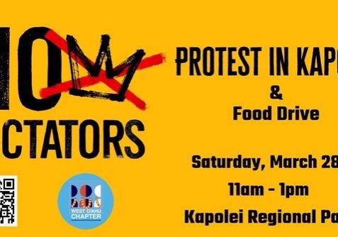 Protest against food dictators with a community food drive event.